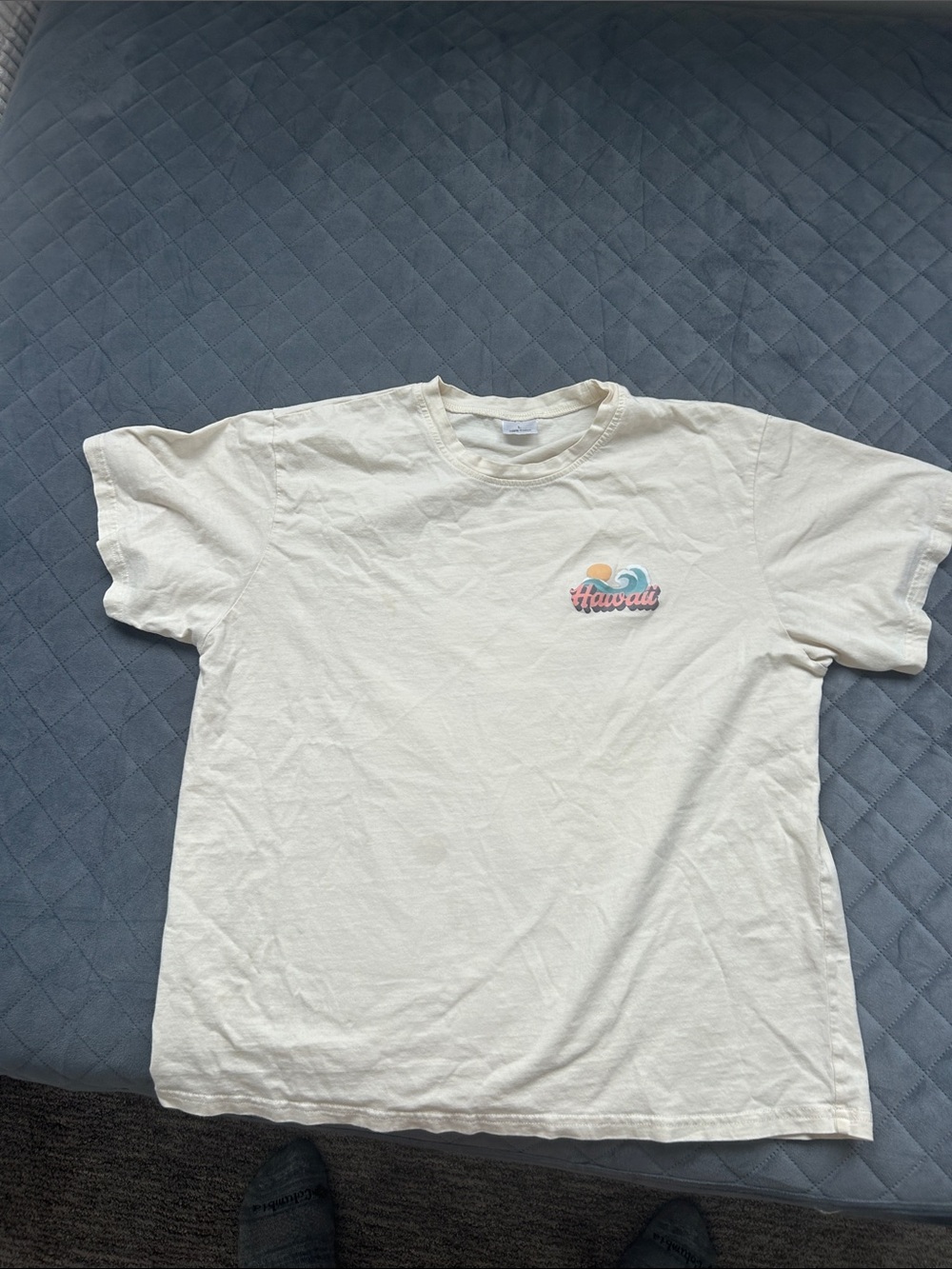 Cream 'Hawaii' Graphic Short-Sleeve T-Shirt